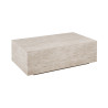 Table basse 120 x 70 cm JACINTHE en décor travertin beige