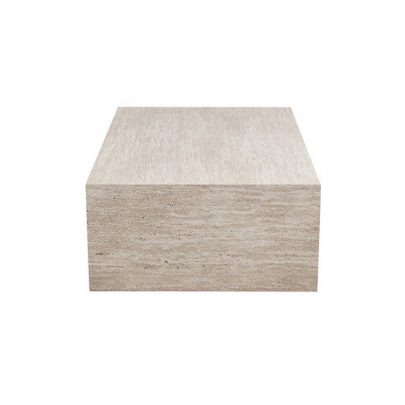 Table basse 120 x 70 cm JACINTHE en décor travertin beige