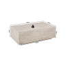 Table basse 120 x 70 cm JACINTHE en décor travertin beige