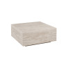 Table basse 90 x 90 cm JONQUILLE en décor travertin beige