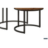 Set de 2 tables basses GALET en manguier massif