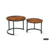 Set de 2 tables basses GALET en manguier massif