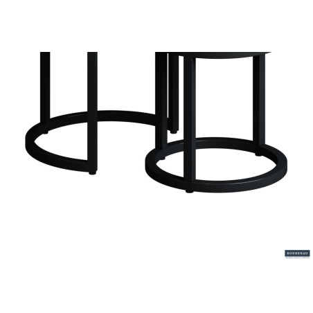 Set de 3 tables d'appoint PRALINE en manguier massif