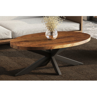 Table basse ovale 130 x 70 cm MAGNOLIA en manguier massif