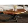 Table basse ovale 130 x 70 cm MAGNOLIA en manguier massif