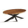 Table basse ovale 130 x 70 cm MAGNOLIA en manguier massif