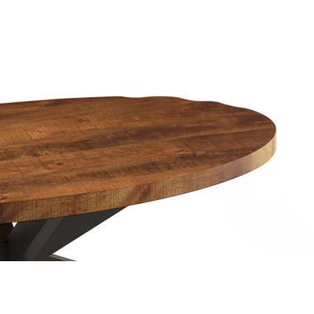 Table basse ovale 130 x 70 cm MAGNOLIA en manguier massif