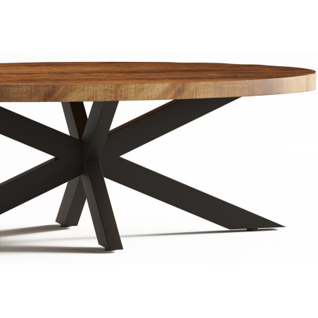 Table basse ovale 130 x 70 cm MAGNOLIA en manguier massif
