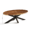 Table basse ovale 130 x 70 cm MAGNOLIA en manguier massif