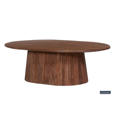 Table basse ovale 120 cm MANGALA en manguier massif