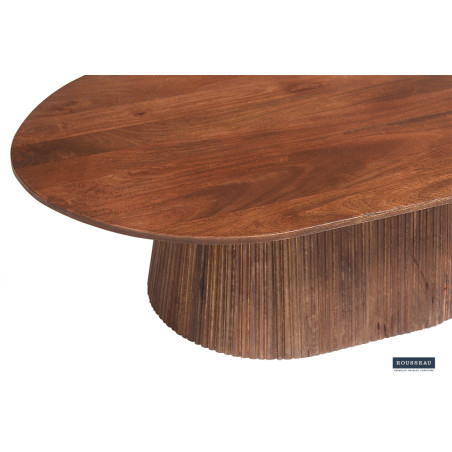 Table basse ovale 120 cm MANGALA en manguier massif