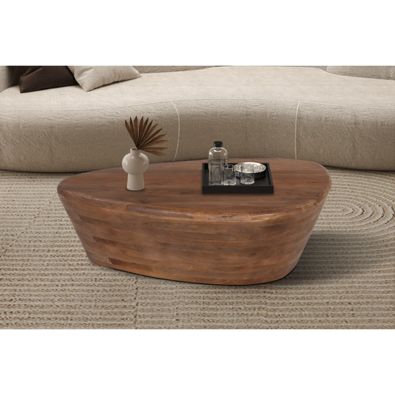 Table basse 107 x 78 cm EBENE en manguier massif