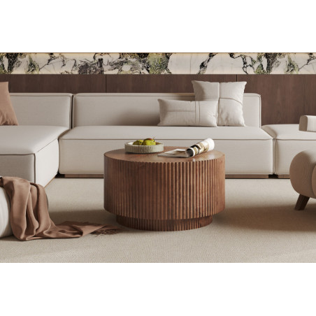 Table basse 70 x 70 cm VERVEINE en manguier massif