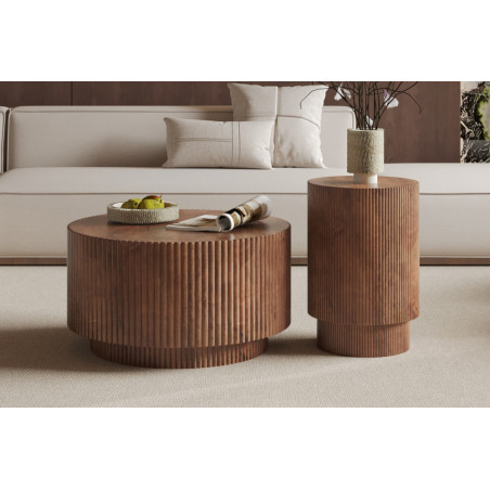 Table d'appoint 35 x 35 cm VERVEINE en manguier massif
