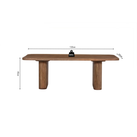 Table basse 120 x 60 cm JASPE en manguier massif