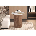 Table d'appoint 45 cm EVIANE plateau en pierre frittée