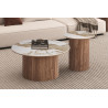 Table d'appoint 45 cm EVIANE plateau en pierre frittée