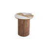 Table d'appoint 45 cm EVIANE plateau en pierre frittée