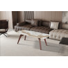 Table basse 120 x 60 cm AMBRETTE plateau en pierre frittée