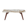 Table basse 120 x 60 cm AMBRETTE plateau en pierre frittée
