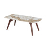 Table basse 120 x 60 cm AMBRETTE plateau en pierre frittée