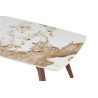 Table basse 120 x 60 cm AMBRETTE plateau en pierre frittée