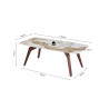 Table basse 120 x 60 cm AMBRETTE plateau en pierre frittée