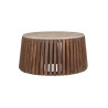 Table basse ronde 70 cm LUZERNE plateau en travertin