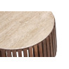 Table basse ronde 70 cm LUZERNE plateau en travertin