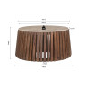 Table basse ronde 70 cm LUZERNE plateau en travertin