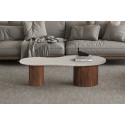 Table basse 120 cm MILLET plateau en travertin