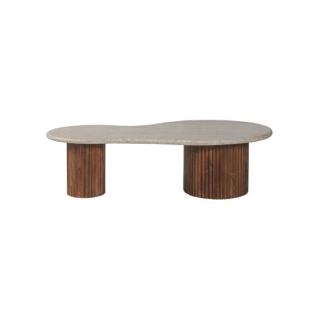 Table basse 120 cm MILLET plateau en travertin