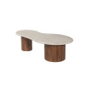 Table basse 120 cm MILLET plateau en travertin
