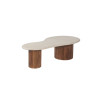 Table basse 120 cm MILLET plateau en travertin