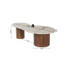 Table basse 120 cm MILLET plateau en travertin