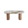 Table basse 120 x 60 cm EVIANE plateau en pierre frittée