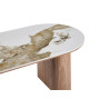 Table basse 120 x 60 cm EVIANE plateau en pierre frittée