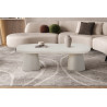 Table basse aux formes organiques 130 cm FALAISE effet ciment