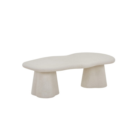 Table basse aux formes organiques 130 cm FALAISE effet ciment