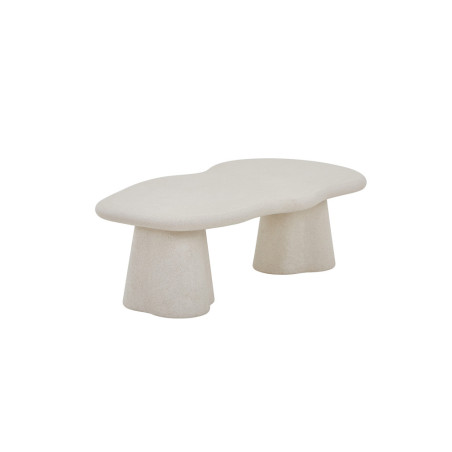 Table basse aux formes organiques 130 cm FALAISE effet ciment