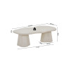 Table basse aux formes organiques 130 cm FALAISE effet ciment