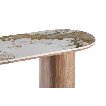 Console 120 cm EVIANE plateau en pierre frittée