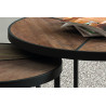 Set de 2 tables basses LAVANDE en manguier massif