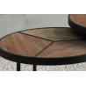 Set de 2 tables basses LAVANDE en manguier massif
