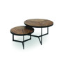 Set de 2 tables basses LAVANDE en manguier massif