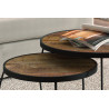 Set de 2 tables basses LARIX en manguier massif