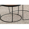 Set de 2 tables basses LARIX en manguier massif