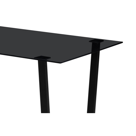 Table à manger 150 cm BOREAL plateau en verre