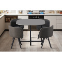 Ensemble table et chaises 100-68 x 100-50 cm ESCALE en décor gris