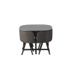 Ensemble table et chaises 100-68 x 100-50 cm ESCALE en décor gris